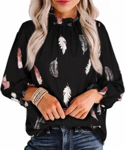 Mock Neck Ruffle Top MT44