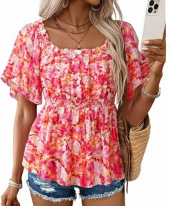 Short Sleeve Chiffon Blouse MT40