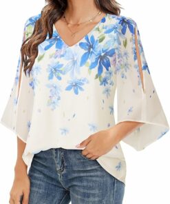 Women Ruffle Chiffon Blouse MT47